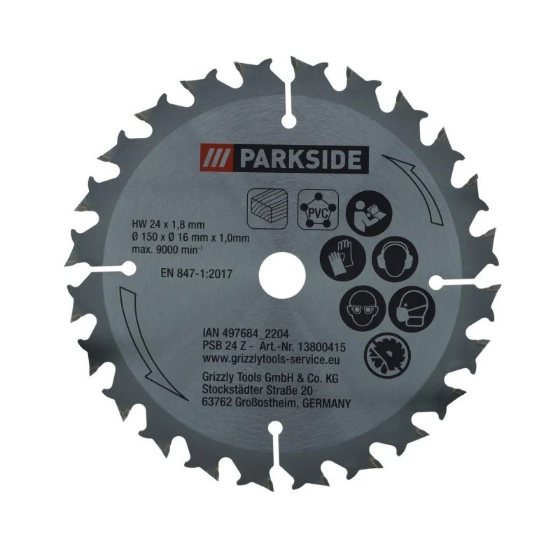 Akkus kézi körfűrész fűrészlap