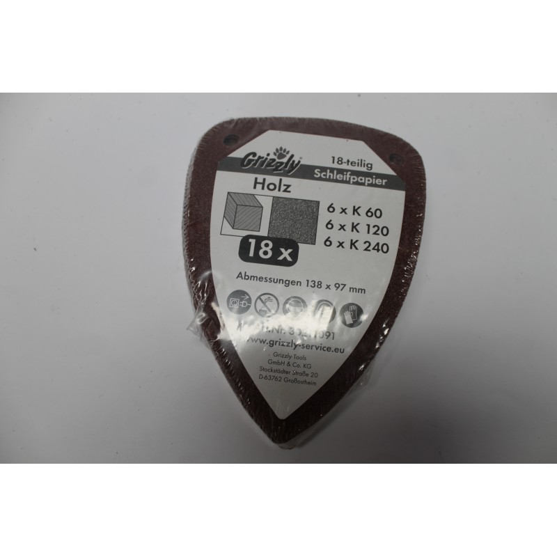 Elektromos csiszológép csiszoló papír  18db/cs K60,K120,K240