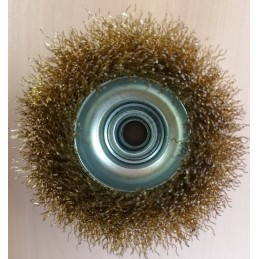 Drótcsiszoló fazékkefe, hullámos drót